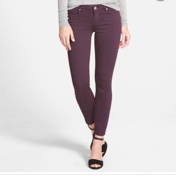 Paige Peg Skinny Purple Jeggings - Picture 5 of 10